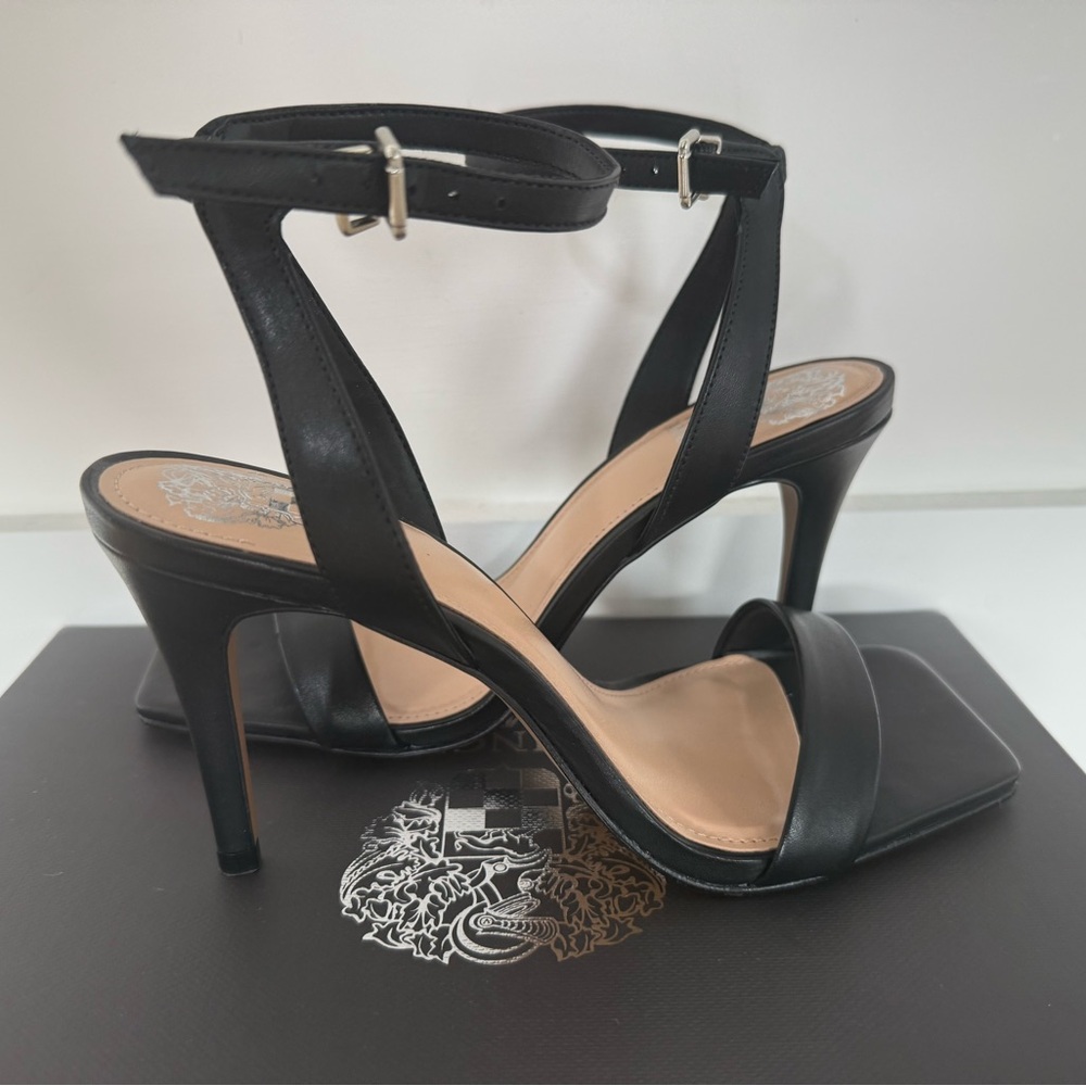 Brand New Vince Camuto Black Ankle Strap Heels